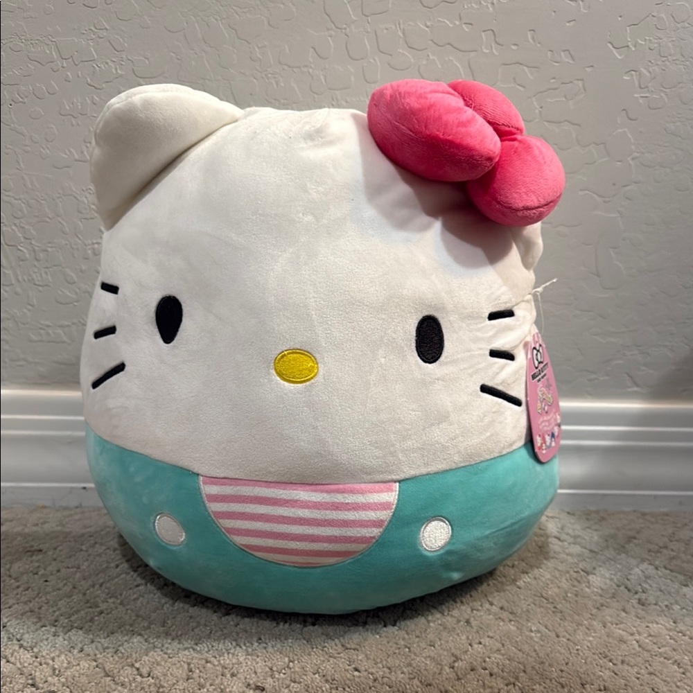 Hello Kitty White and Pink Accent Pillow with Bow